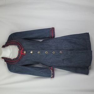 Roccobarocco fashion denim dress sz 4